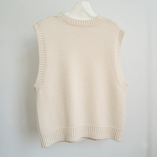 Cream V Neck Sweater Vest Cream V Neck Sweater Vest