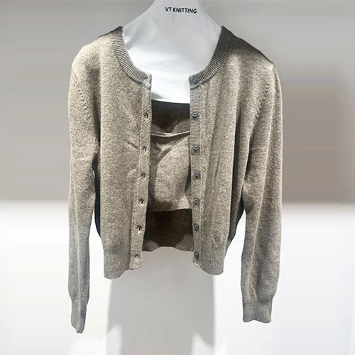 Cropped Top And Cardigan Set