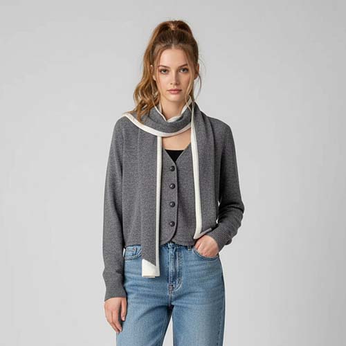 Gray Wool Cardigan