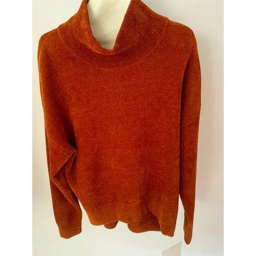 Orange Wool Sweater high quality