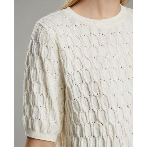 White Textured Knit Short Sleeve Top best White Textured Knit Short Sleeve Top best